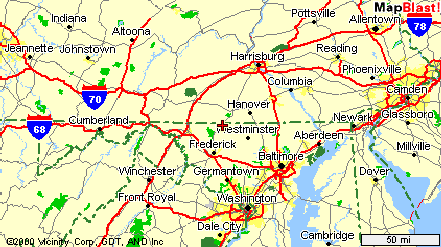 Map Of Maryland And Pennsylvania
